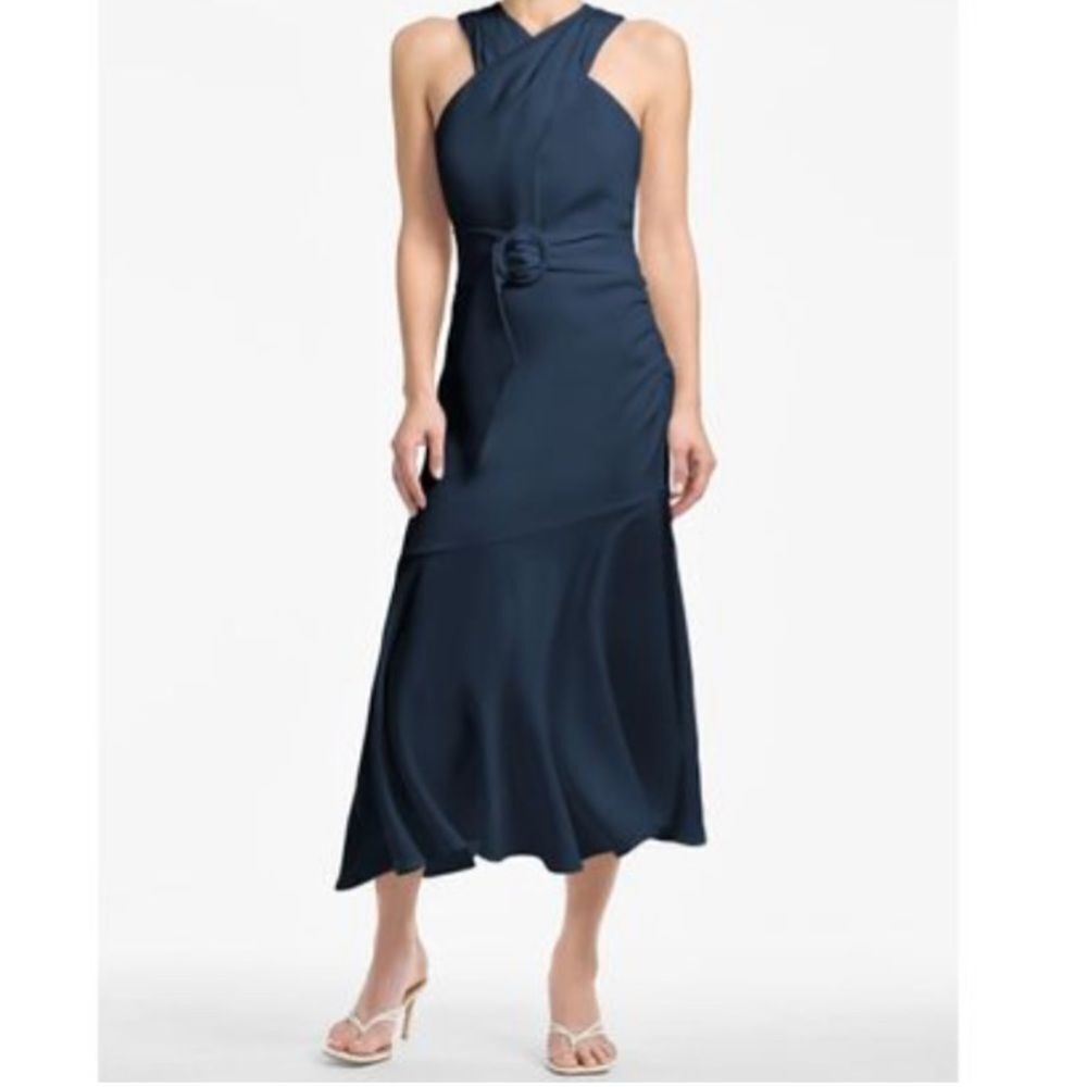 Sachin & Babi Women's Blue Naomi Halter Crepe Dress
